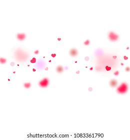 Hearts Random Background. St. Valentine's Day.   Romantic Scattered Hearts Design Element. Love. Light, Bokhe, Magic Clouds, Moments.

 Design for Weddings, Anniversary, Mother's Day. 
