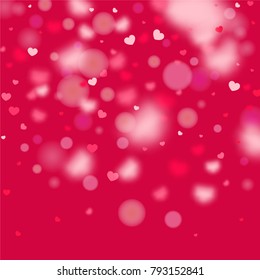 Hearts Random Background. St. Valentine's Day.   Romantic Scattered Hearts Texture. Love. Light, Bokhe, Magic Clouds, Moments.

 Element of Design for Cards, Banners, Posters, Flyers. 
