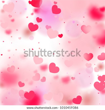 Hearts Random Background St Valentines Day Stock Vector Royalty