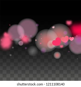 Hearts Random Falling Background. St. Valentine's Day pattern. Romantic Scattered Hearts Texture. Love. Sweet Moment. Gift. Cute Element of Design for Birthday Party.