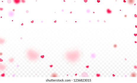 Hearts Random Falling Background. St. Valentine's Day pattern. Romantic Scattered Hearts Wallpaper. Love. Sweet Moment. Gift. Cute Element of Design for Posters.