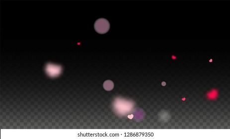 Hearts Random Falling Background. St. Valentine's Day pattern. Romantic Scattered Hearts Texture. Vector Illustration. Cute Element of Design for Weddings.