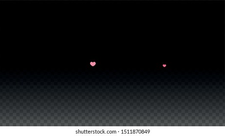 Hearts Random Falling Background. St. Valentine's Day pattern. Romantic Scattered Hearts Wallpaper. Vector Illustration. Cute Element of Design for Banners.