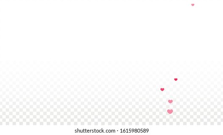 Hearts Random Falling Background. St. Valentine's Day pattern. Romantic Scattered Hearts Wallpaper. Vector Illustration. Cute Element of Design for Posters.