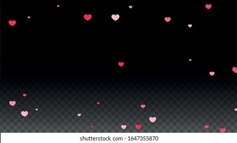 Hearts Random Falling Background. St. Valentine's Day pattern. Romantic Scattered Hearts Wallpaper. Love. Sweet Moment. Gift. Cute Element of Design for Sales or Celebration.