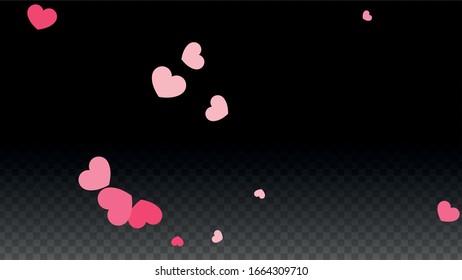 Hearts Random Falling Background. St. Valentine's Day pattern. Romantic Scattered Hearts Texture. Love. Sweet Moment. Gift. Cute Element of Design for Posters.
