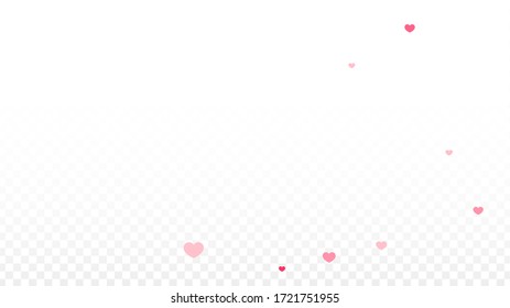 Hearts Random Falling Background. St. Valentine's Day pattern. Romantic Scattered Hearts Texture. Love. Sweet Moment. Gift. Cute Element of Design for Cards.