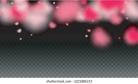 Hearts Random Falling Background. St. Valentine's Day pattern. Romantic Scattered Hearts Wallpaper. Love. Sweet Moment. Gift. Cute Element of Design for Flyers.