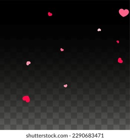 Hearts Random Falling Background. St. Valentine's Day pattern. Romantic Scattered Hearts Design Element. Love. Sweet Moment. Gift. Cute Element of Design for Cards.