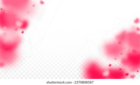 Hearts Random Falling Background. St. Valentine's Day pattern. Romantic Scattered Hearts Wallpaper. Vector Illustration. Cute Element of Design for Cards.