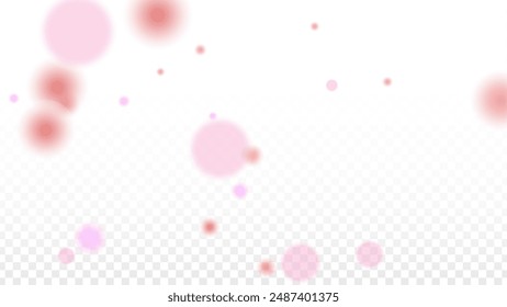 Hearts Random Falling Background. St. Valentine's Day pattern. Romantic Scattered Hearts Wallpaper. Vector Illustration. Cute Element of Design for Birthday Party.