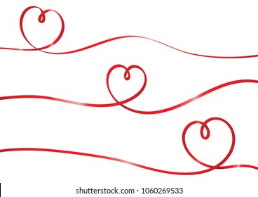 32,097 Red ribbon heart shape Stock Vectors, Images & Vector Art ...