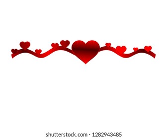 Hearts ribbon with decor