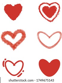 hearts romance decoration illustration vector graphic