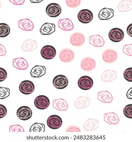 Hearts, roses, flowers pattern, additional pattern to the ballet collection.