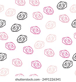 Hearts, roses, flowers pattern, additional pattern to the ballet collection.
