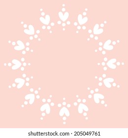 hearts round frame background