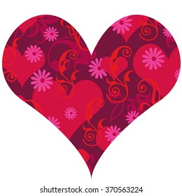 hearts and scrolls valentine