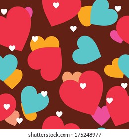 Hearts seamless background 