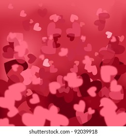 Hearts seamless background