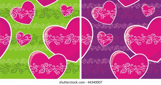 Hearts seamless backgrounds