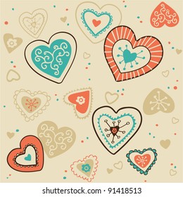 Hearts seamless backgrounds