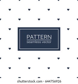 Hearts seamless minimalistic pattern - vector repeatable background.