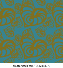 Hearts seamless monochrome pattern. Vector decorative elements seamless pattern.