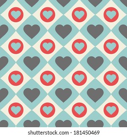Hearts - seamless pattern.