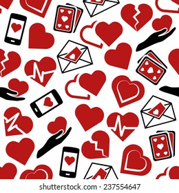 hearts seamless pattern