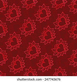 Hearts seamless pattern