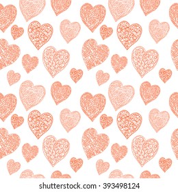 Hearts. Seamless pattern