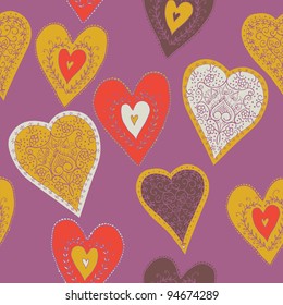 hearts. seamless pattern