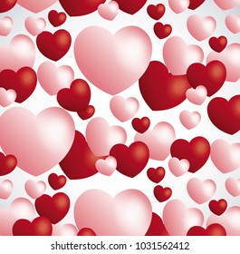 hearts seamless pattern background