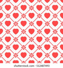 Hearts seamless pattern background.
