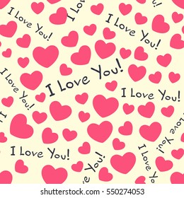 Hearts seamless pattern background, can be used for celebrations, wedding invitation, mothers day and valentines day