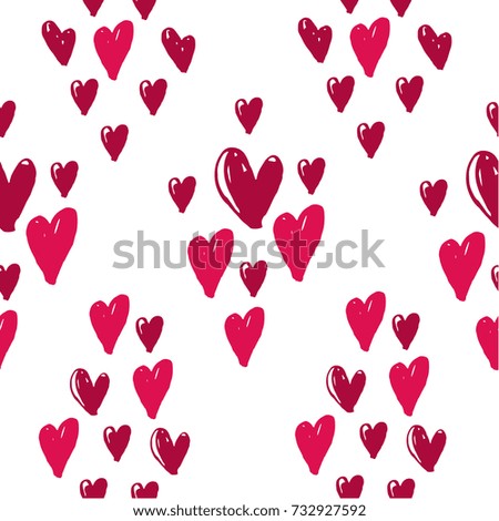 Hearts seamless pattern background, ideal for celebrations, wedding invitation, mothers day and valentines day