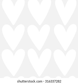 Hearts seamless pattern. Cute texture with hand drawn hearts. 