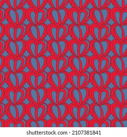 Hearts seamless pattern. Design for Saint Valentine's Day Cards. 