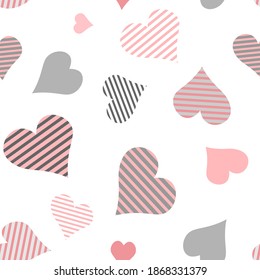 Hört. Nahtlose Muster, Stoffdesign, Wickelpapier, Tapete, Hintergrund. Festlicher Hintergrund. Doodle, Vektor.
