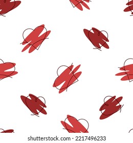 Hearts seamless pattern. Friendship and love concept. Background for wrapping paper, fabrics, wallpapers, postcards and Valentine's Day. Vector hand draw illustration.