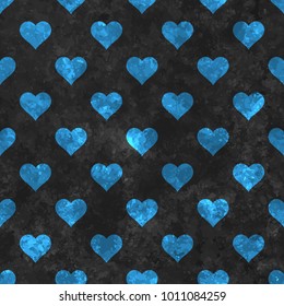 Hearts seamless pattern Grunge Valentine's day background
