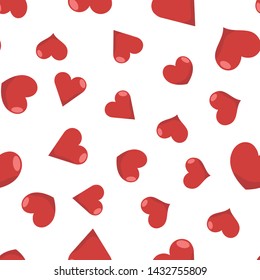 Hearts seamless pattern. Heart icons background texture.