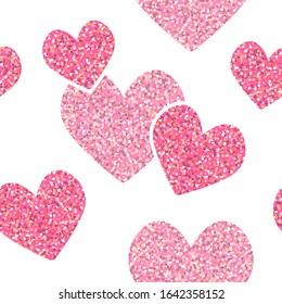 Hearts Seamless Pattern. Love Background.