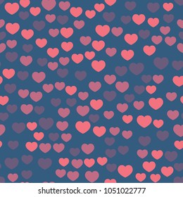 Hearts seamless pattern. Love heart background. Valentine's Day, Mother's Day, wedding, scrapbook, gift wrapping paper. 