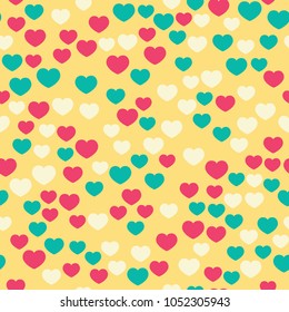 Hearts seamless pattern. Love heart background. Valentine's Day, Mother's Day, wedding, scrapbook, gift wrapping paper. 