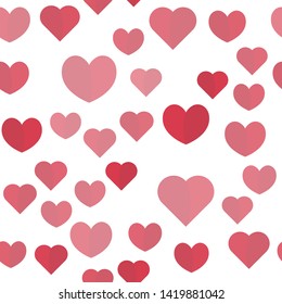 Hearts seamless pattern. Love texture background.