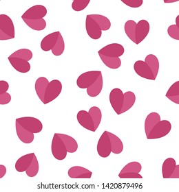 Hearts seamless pattern. Love texture background.