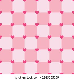 Hearts seamless pattern. Love. Valentine's Day background. Repeat pattern for textiles, interior design, wallpaper, background, surface, fabric, print, cover, banner and invitation,Vector illustration