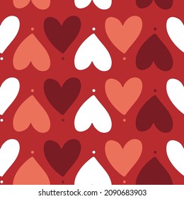 Hearts seamless pattern, lovely romantic background, great for Valentine's Day.